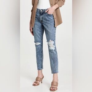 NEW GOOD AMERICAN - Good Classic Jeans with distressed finish